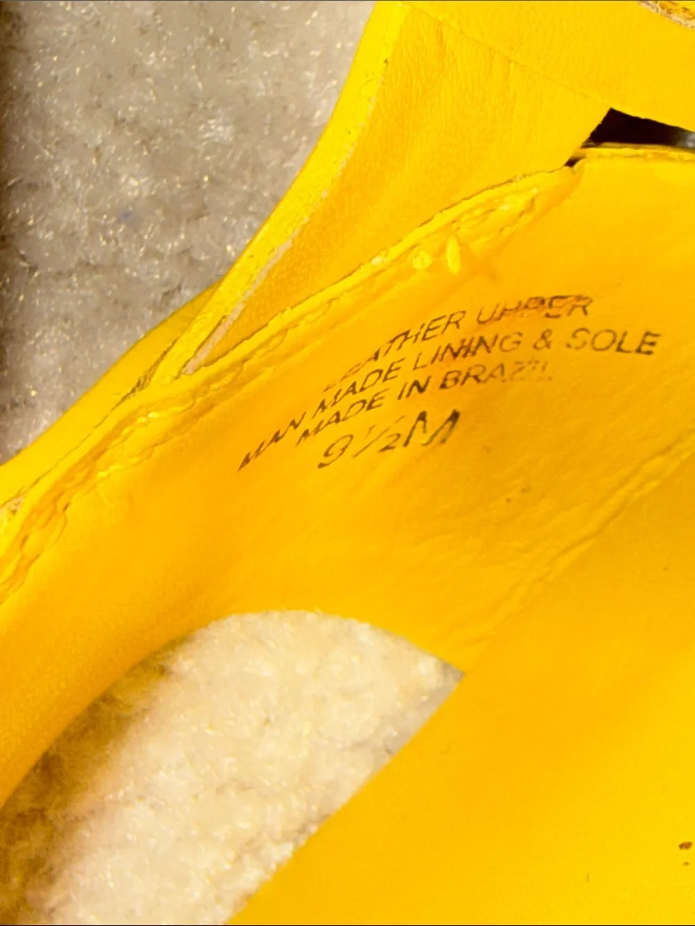 Antonio Melani Daphney Yellow Leather Espadrille Wedges Size 9.5